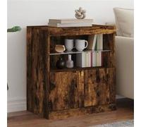 vidaXL Buffet Chêne fumé LED RVB 60x37x67 cm – Espace de rangement