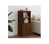 vidaXL Buffet avec lumières LED chêne marron 41x37x100 cm836692 Marron G