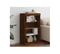 vidaXL Buffet avec lumières LED chêne marron 60,5x37x100 cm836713 Marron G