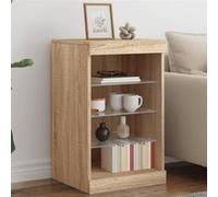 vidaXL - Buffet - Avec lumières LED - Chêne Sonoma - 41x37x67 cm