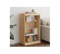 vidaXL Buffet avec lumières LED chêne sonoma 60,5x37x100 cm836709 chêne G