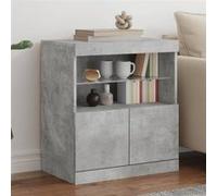 Buffet avec lumières LED gris béton 60x37x67 cm Gris G