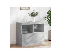 vidaXL Buffet 836661 – Armoire latérale de rangement avec lumières LED pour salon