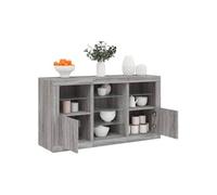 Buffet avec lumières LED sonoma gris 123x37x67 cm Gris G