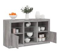 Buffet avec lumières LED sonoma gris 123x37x67 cm Gris G