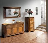 Buffet avec miroir Commode classique Meuble de salon stylé Set 3pcs