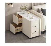 Buffet avec rangement Buffet de canapé en ardoise de roche, Table d'appoint en bois massif, Table d'angle créative for salon, armoire de rangement moderne Simple Meuble de rangement(80x30x55cm)