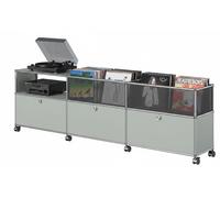 Buffet avec rangement pour vinyle USM Haller gris clair - USM LOOK BOOK 59_29