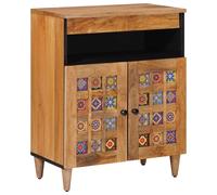 vidaXL Buffet avec porte Noyer 60 x 33,5 x 75 cm Bois de mangue massif