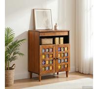 Buffet avec stockage avec porte Bois de mangue massif Rangement en bois vidaXL v