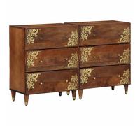 Buffet avec tiroir avec étagère 2 pc Bois de mangue massif rangement vidaXL vida