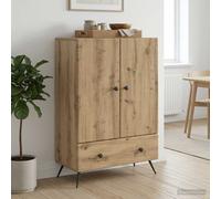 vidaXL Buffet Chêne fumé Bois d'ingénierie avec tiroir 66 x 34,5 x 95 cm