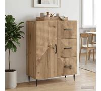 vidaXL Buffet Gris béton 66 x 34,5 x 89,5 cm Bois d'ingénierie