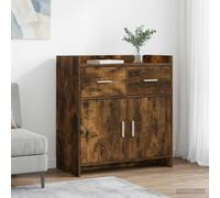 vidaXL Buffet Chêne fumé 75 x 36 x 80 cm Bois d'ingénierie avec tiroir pour salle à manger