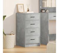 vidaXL Buffet rustique Chêne fumé - 4 tiroirs - Bois massif - Marron