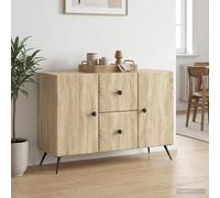 vidaXL Buffet Chêne Artisanal 89 x 34,5 x 60 cm Bois d'ingénierie, Salon, Buffet Rectangulaire Moderne, Rangement Ample, Organisateur Ajustable, Cabinet Stylé et Pratique