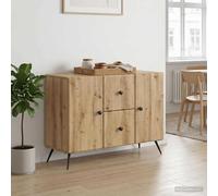 Buffet avec tiroir Bois d'ingénierie Rangement de Meubles réglable LED vidaXL vi