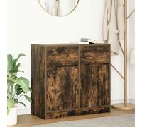 Buffet avec tiroir chêne brun 80x34x76 cm bois d'ingénierie vidaXL