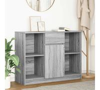 Buffet avec tiroir chêne noir 101x35x76 cm bois d'ingénierie vidaXL
