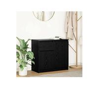 vidaXL Buffet avec tiroir chêne noir 71x35x65 cm bois d'ingénierie
