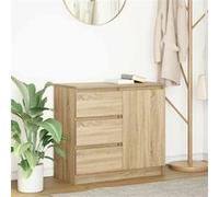 vidaXL Buffet avec tiroir Chêne Sonoma 71x35x65 cm bois d'ingénierie Marron