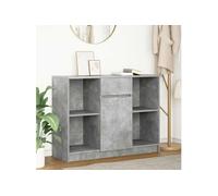 Buffet avec tiroir gris béton 101x35x76 cm bois d'ingénierie, meuble de rangement, buffet, meuble d'entrée, meuble 861565