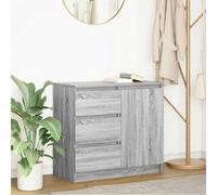 Buffet avec tiroir gris béton 71x35x65 cm bois d'ingénierie vidaXL