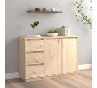vidaXL Buffet Blanc 111x34x75 cm Bois massif de pin 813805