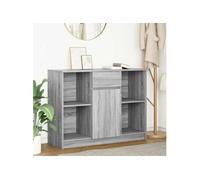 vidaXL Buffet avec tiroir Sonoma gris 101x35x76 cm bois d'ingénierie