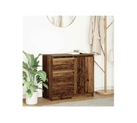 Buffet avec tiroir vieux bois 71x35x65 cm bois d ingénierie Marron