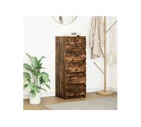 Buffet avec tiroirs chêne fumé 37,5x35x99 cm bois d ingénierie