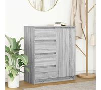 Buffet avec tiroirs chêne fumé 71x35x84 cm bois d'ingénierie vidaXL