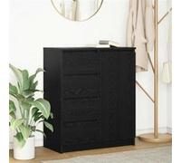 vidaXL Buffet avec tiroirs chêne noir 71 x 35 x 84 cm bois d'ingénierie