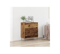 Buffet Rustique - vidaXL - Vieux Bois - Pieds Épingle Acier - Rangement