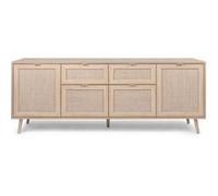 Buffet avec tiroirs et placards effeffet cannage TIVAT Marron