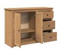Buffet avec tiroirs Panama 112x40x80 cm bois massif de pin_2 ans garantie_78040