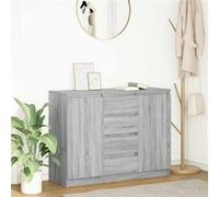 vidaXL Buffet avec tiroirs sonoma gris 100,5x35x76cm bois d'ingénierie