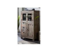 Buffet avec vitrine - Bois massif de palissandre huilé - NATURE GREY #62