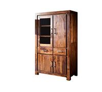 Buffet avec vitrine - Bois massif de palissandre laqué - METRO LIFE #103