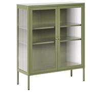 Buffet avec vitrine en verre LERRYN Métal 90 cm Vert