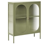 Buffet avec vitrine en verre SARRE Métal 90 cm Vert