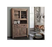 Buffet avec vitrines - Bois massif de palissandre huilé - NATURE GREY 64