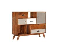 Buffet bahut armoire console meuble de rangement 115 cm bois solide d'acacia 4402175