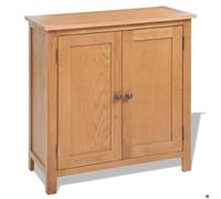 Buffet bahut armoire console meuble de rangement 75 cm bois de chêne massif 4402272