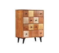 Buffet bahut armoire console meuble de rangement à tiroirs 75 cm bois d'acacia massif