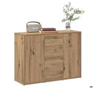 Buffet bahut - Buffet chêne artisanal 88x30x64 cm - Bois d'ingénierie - Enfilade de rangement 6790359145