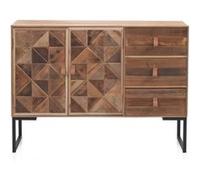 Buffet,bahut en bois de sapin naturel - Longueur 110 x Hauteur 80 x Largeur 35 cm -JUANIO- Bois