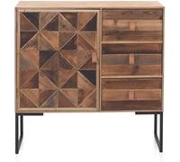 Buffet, bahut en bois de sapin naturel - Longueur 80 x Hauteur 80 x Largeur 35 cm -JUANIO- Bois