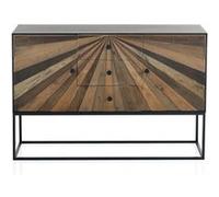 Buffet, bahut en bois naturel - Longueur 120 x Hauteur 80 x Largeur 35 cm -JUANIO- Bois