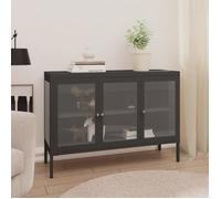 Buffet - Bahut - Enfilade - Buffet Anthracite 105x35x70 cm Acier et verre